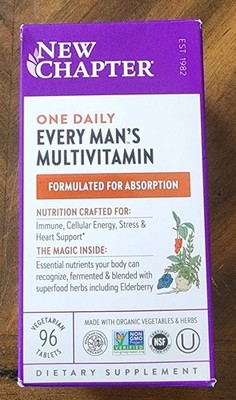 New Chapter Every Man's Multivitamin - 96ct Tablets - EXP 8/27