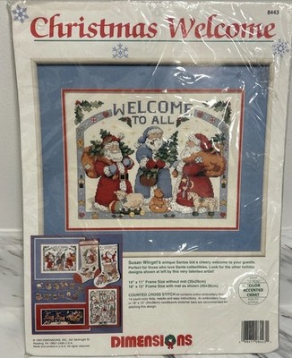 Dimensions Christmas Welcome Counted Cross Stitch Kit #8443 Susan Winget 1993 