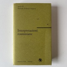 Michele Federico Sciacca Interpretazioni Rosminiane  L'Epos 1997