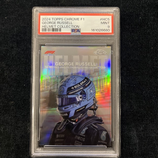2024 Topps Chrome Formula 1 Helmet Collection #HC5 George Russell PSA 9