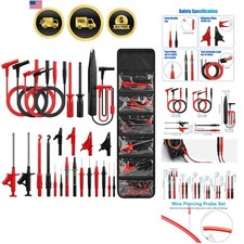 25pcs Silicone Multimeter Leads Kit Replaceable Wire Piercing Probes Hook...