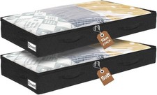 mepure Underbed Storage Bags, 10cm Shallow Under Bed Storage Box with Zip, Fold