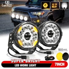 Auxbeam Round Led Offroad Lights 7 Inch Laser Spot Driving Light Pods With Drl