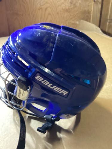 Bauer Prodigy Jugend Hockeyhelm mit Käfig - blau - zertifiziert bis 2028 Gr. 6-6,5 - Bild 4 von 11