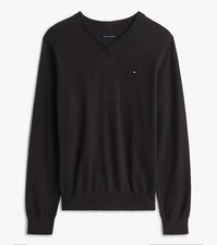 NWT Tommy Hilfiger Men's Black V-Neck Sweater Size S
