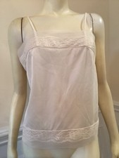 Heiress CAMISOLE IVORY WN SZ M NYLON BODY W/ Sheer Nylon Covering Lace Trim