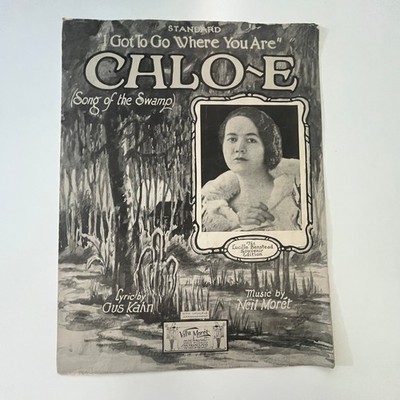 Chlo-E Song Of The Swamp Neil Moret Vintage Sheet Music SV31-1