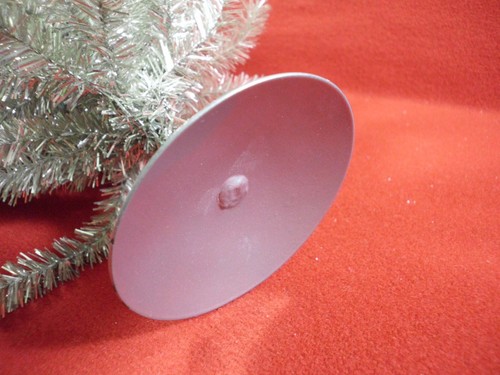 Vtg Tabletop Mantle Silver Christmas Tree Aluminum? Feather Retro MidCentury Mod - Picture 10 of 14