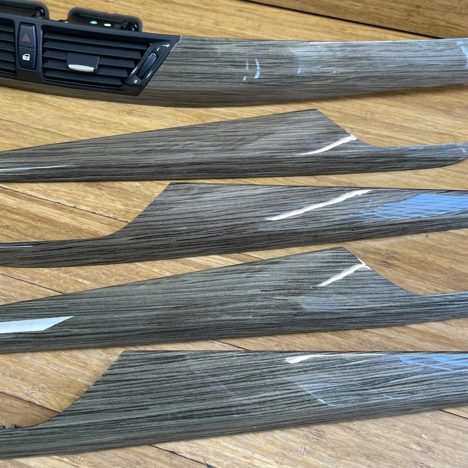 OEM 2013-2015 BMW X1 E84 tablero puerta consola interior juego de molduras luz finline madera Foto 4 de 4