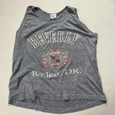 Vintage 1980s Beverly Hills Rodeo Drive Tank Top Sz XL Made In USA