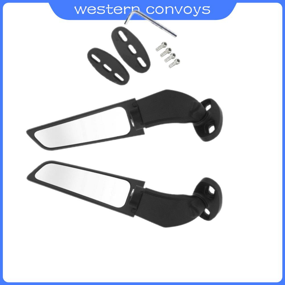 Rearview Mirror Wind Swivel Stealth Wing Set Fits For Ninja 650