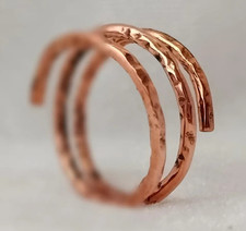 Solid Pure Copper Minimalist Healing Ring, Handmade, Unisex, Thumb Ring