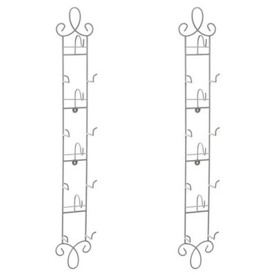 HOHIYA 2 Pcs Tea Cup Display Rack Vertical Wall Stand Teacup Saucer Holder for