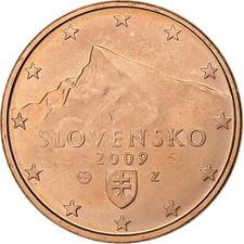 [#1221824] Slovakia, 5 Euro Cent, 2009, Kremnica, Copper Plated Steel, MS(60-62)