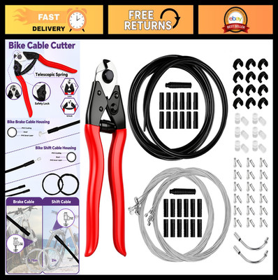 103PCS Universal Bike Brake Cable Kit - Stainless Steel Cutter, Cables & Accesso