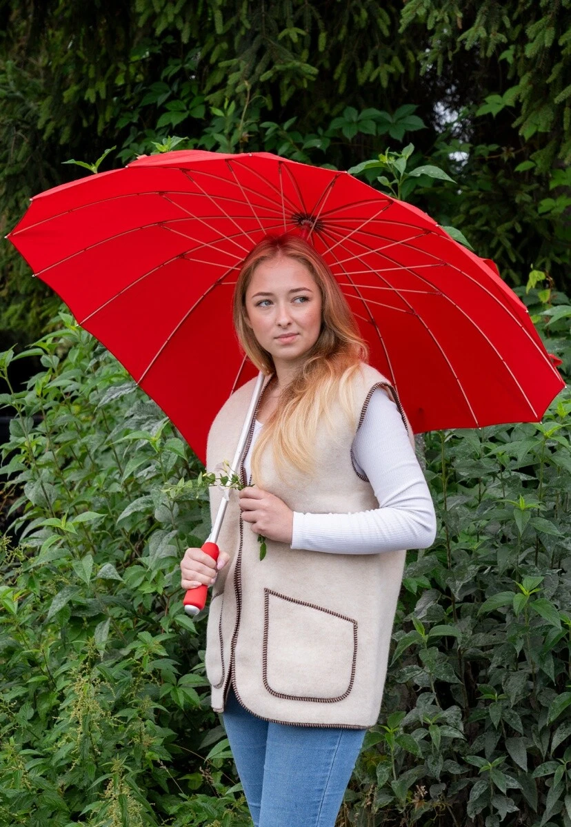 Hollert Unisex Wollweste Beka Anthrazit aus Merinowolle mit Reißverschluss