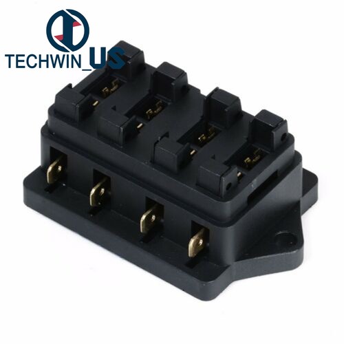 Car Boat 4Way Pin Circuit Standard ATO Blade Fuse Box Block Holder Plug 1-50V US - Picture 9 of 47