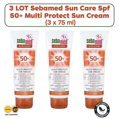 3 x Sebamed Sun Care Spf 50+ Multi Protect Sonnencreme 75 ml 3ER PACK