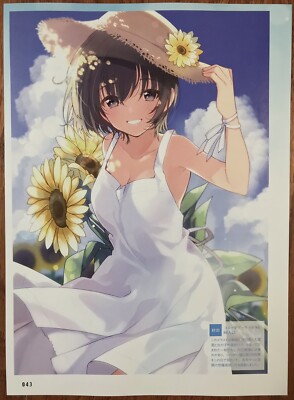 Double Sided Anime Girl Poster: Beach Girl, Summer Girl | eBay