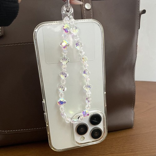 Luxus Crystal Flash Perle Telefonkette Lanyard Outdoor Anti--verloren - Zdjęcie 2 z 16