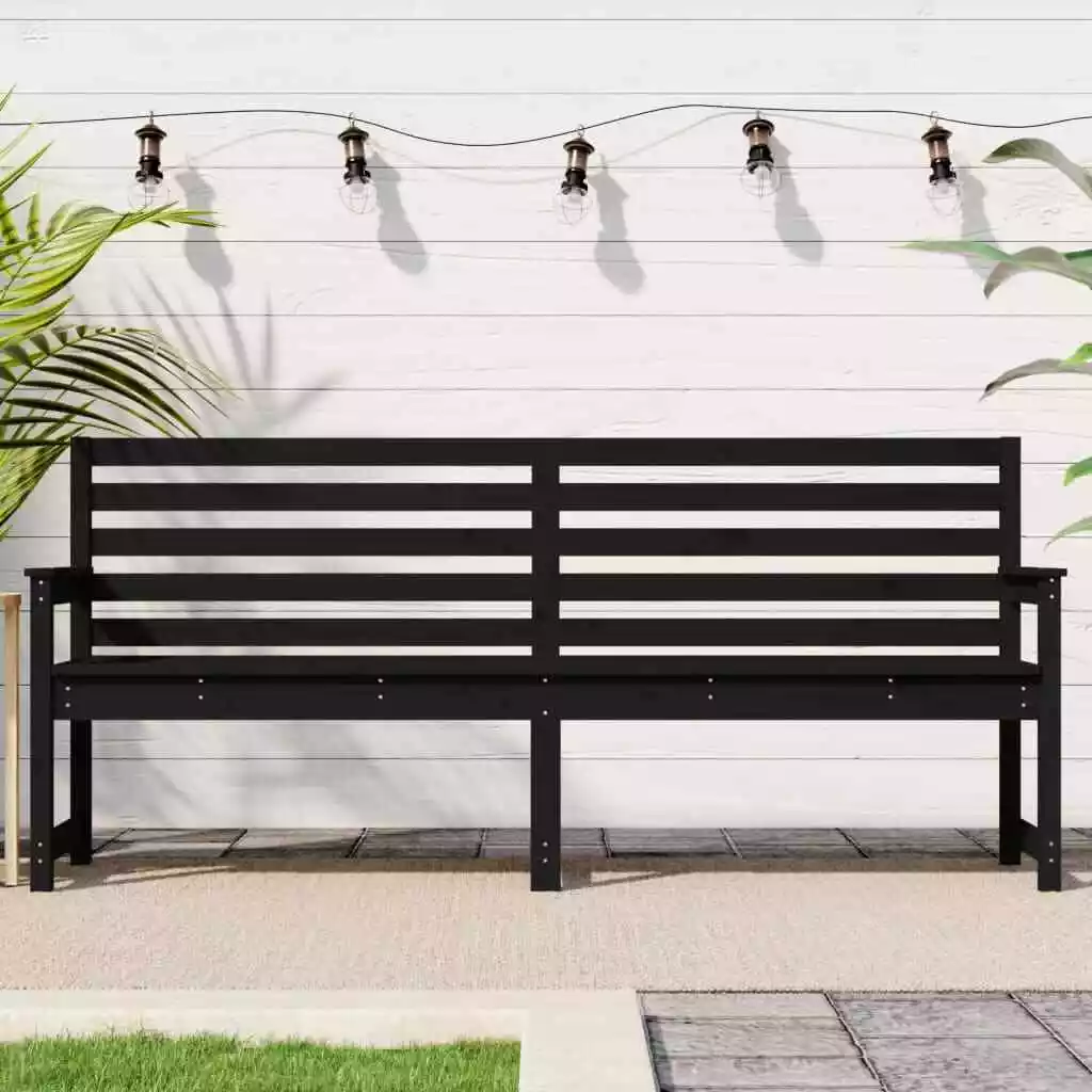Black bench sale wood