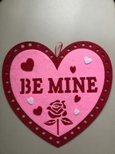 New Large Felt Valentine Heart Wall Door Decor 15"