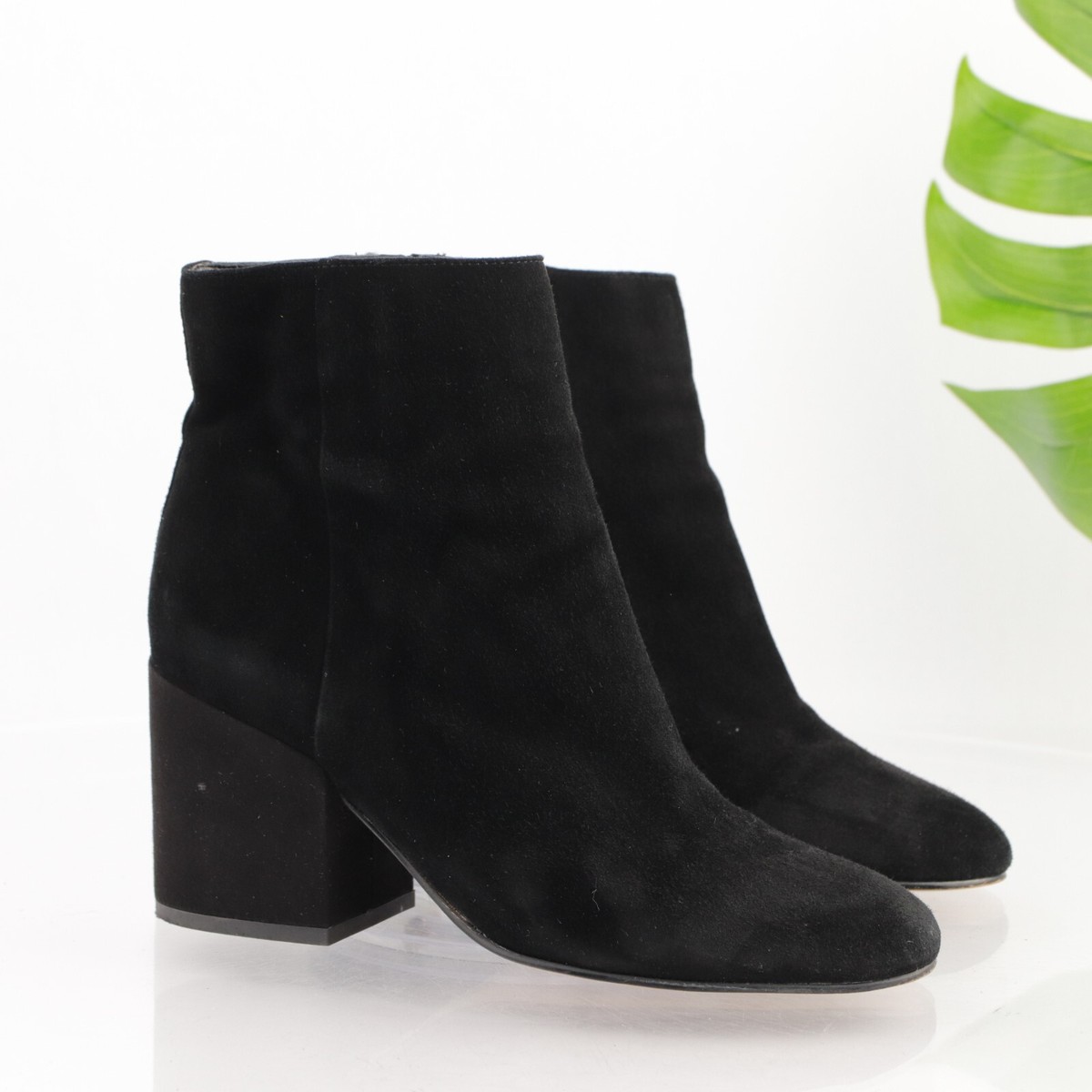 Sam Edelman Womens Taye Boot Size Black Suede Bootie Block Heel