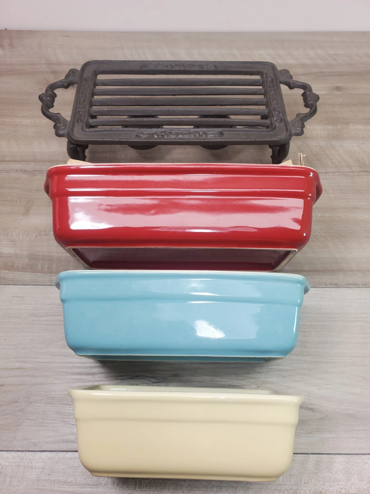 Baker's Basics Home America Stoneware With Stand Bread Loaf Pans