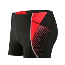 Mens Plus Size Swim Trunks Boxer Brief Swimsuit Thermal Water Shorts Swimwear