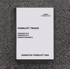 Komatsu FG70-5 Forklift Lift Truck Owner Operator User Manual S/N 80001  Up