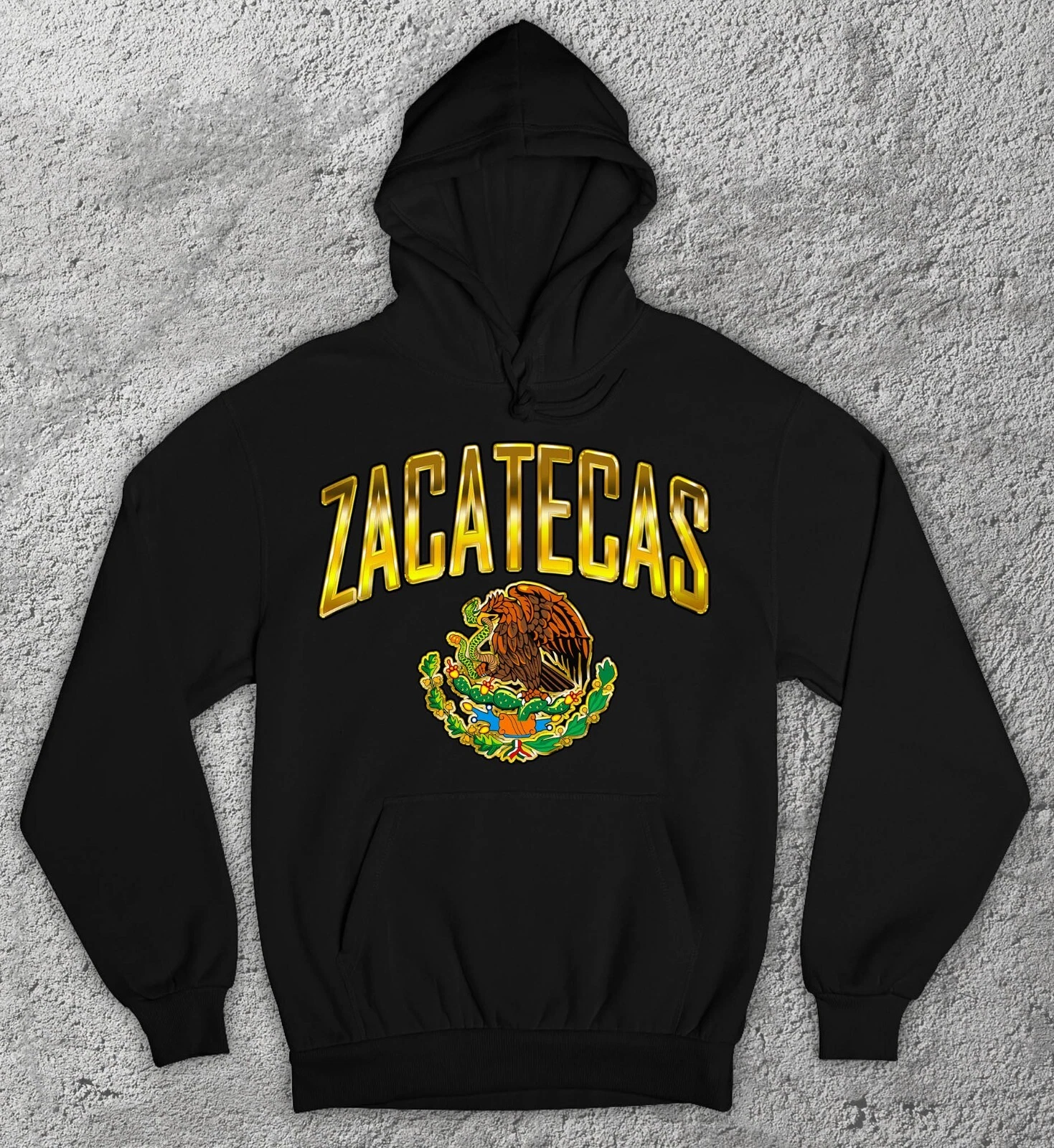 Mexico ZACATECAS State Hoodie Sweater. Mexican Flag Eagle La Quemada City Travel