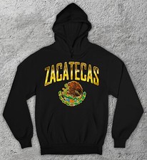 Mexico ZACATECAS State Hoodie Sweater. Mexican Flag Eagle La Quemada City Travel