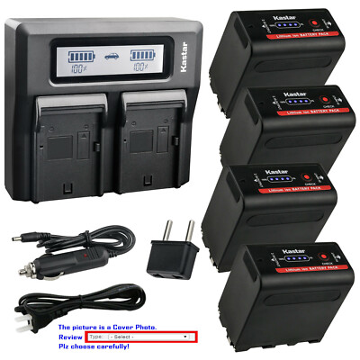 Kastar Battery LCD Fast Dual Charger for Atomos F970 F960 Atomos Shogun Battery