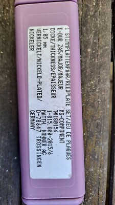 Hohner Mundharmonika Stimmplatten MS 1,05 mm vernickelt in E Dur mit Schrauben.