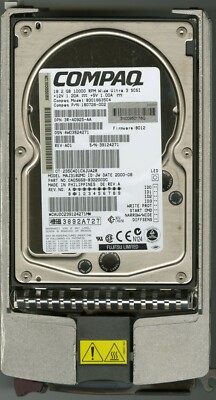 HP / Compaq 18.2Gb SCSI Wide Ultra 2 drive with caddy *NEVER USED* 3R-A0527-AA