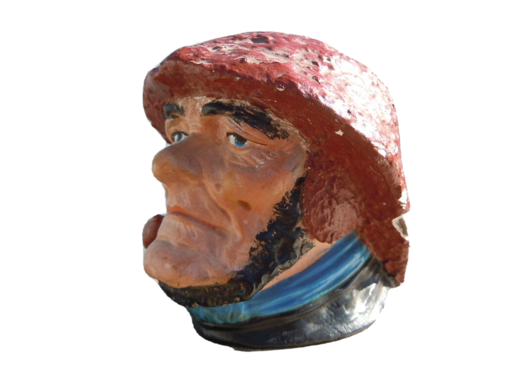 Statuette ancienne pêcheur à la barque L'ISLE ADAM Statuette ancienne pêcheur à la barque L'ISLE ADAM