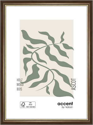 Bilderrahmen Holz, Fotorahmen, Echtglas, Ascot von accent by nielsen