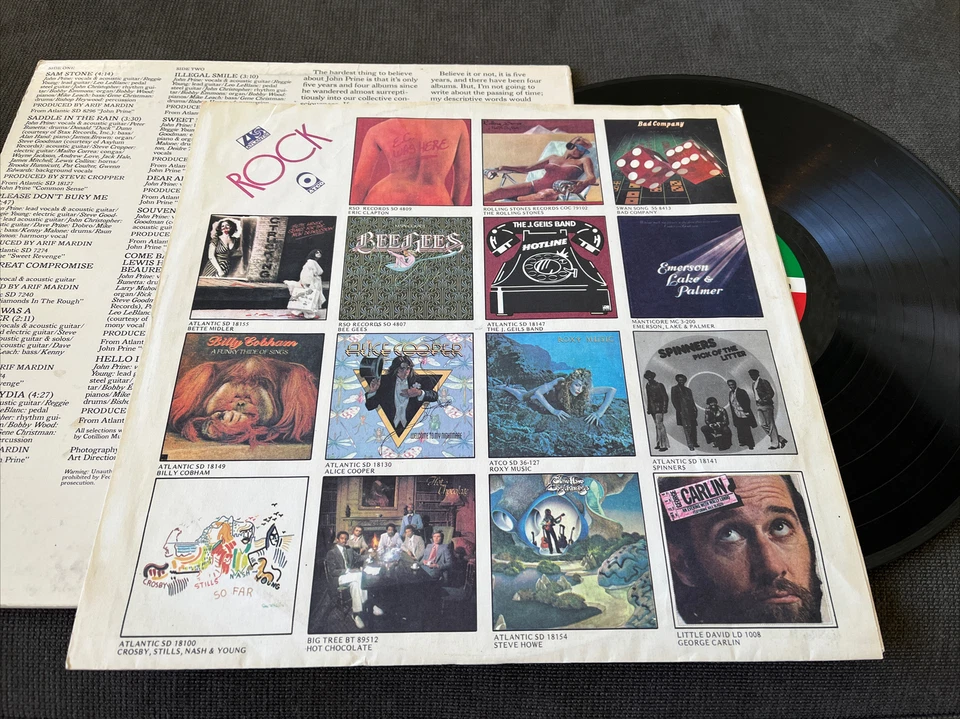 Prime Prine The Best Of John Prine Vinyl LP 1976 US Original Atlantic SD 18202 - Image 3 of 3