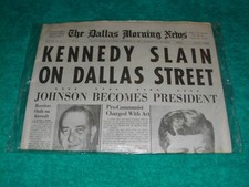 JFK KENNEDY ASSASSINATION NEWSPAPER 1963 DALLAS MORNING NEWS REPRINTED 2013 New