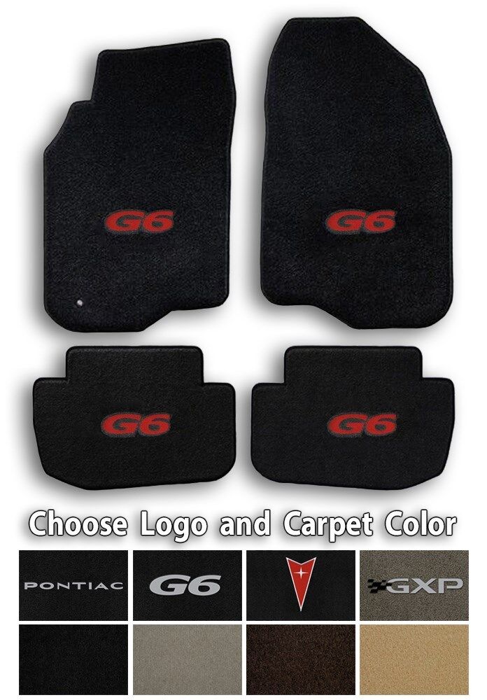 Pontiac G6 4pc Velourtex Carpet Floor Mats - Choose Color & Logo