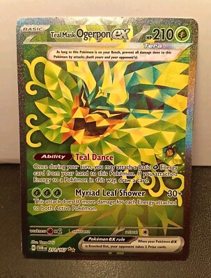 211 167 pokemon card Teal Mask Ogerpon ex 211/167 Special Illustration RARE SIR Pokémon TCG SV06