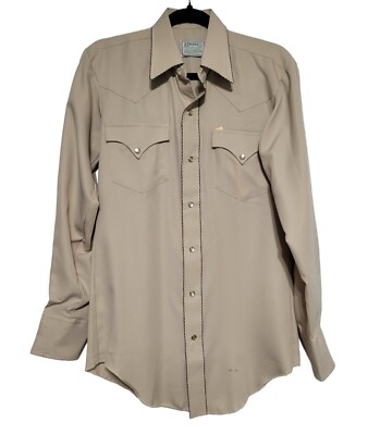 Vtg 70s New H Bar C Ranchwear California Western Pearl Snap Shirt Small