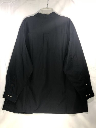 Harbor Bay Mens Size 2XL Black Button Down Short Sleeve Shirt - Picture 2 of 6