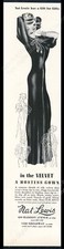 1936 sexy pinup woman art Nat Lewis velvet hostess gown vintage print ad
