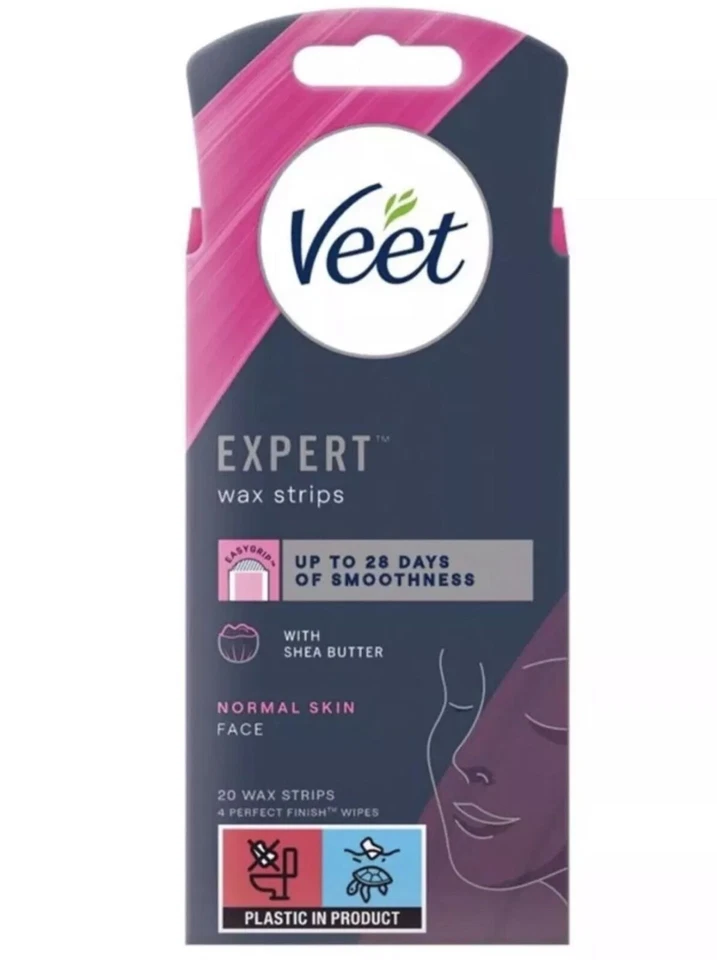 Veet Expert Wax Strips Normal skin face (20 strips)