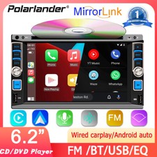 6.2" 2 DIN Car Radio DVD Player Apple Carplay Android Auto Touch Screen Stereo