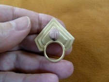 E794-1 pink scarab on striped arrow brass Eyeglass pin pendant ID badge holder