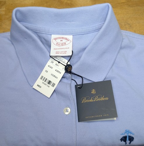 Brooks Brothers Kids Performance Polo 100% Cotton Lavender Blue Size Medium - Picture 3 of 3