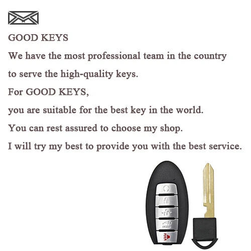 Llave para Nissan Murano Pathfinder 2013 2014 15 2016 Mando a distancia Llavero S180144008 5B Foto 2 de 4