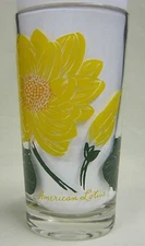 American Lotus Peanut Butter Glass Glasses Drinking Kitchen Mauzy 35-3